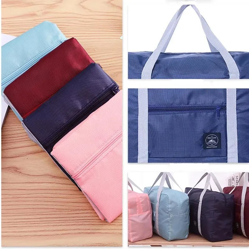 Folding luggage bag 2-piece set, suitable for airline carry on luggage, weekend hospital overnight luggage bag, gym luggage bag,