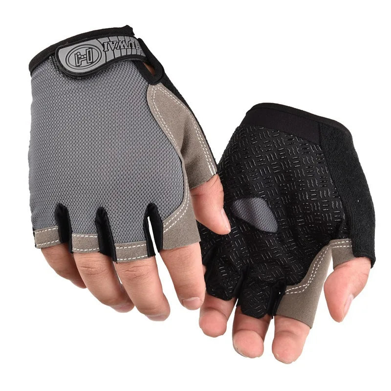 Gym Gloves Fitness Training Fingerless Men Women Bodybuilding Exercise Sports Gloves for Cycling Bicycle Anti Slip Breathable