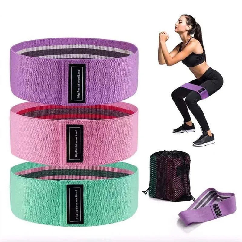 Fitness Exercise Stretch Hip Resistance Bands Yoga Legs Butt Anti Slip Elastic Fitness Bodybulding Exercise Workout Equipment