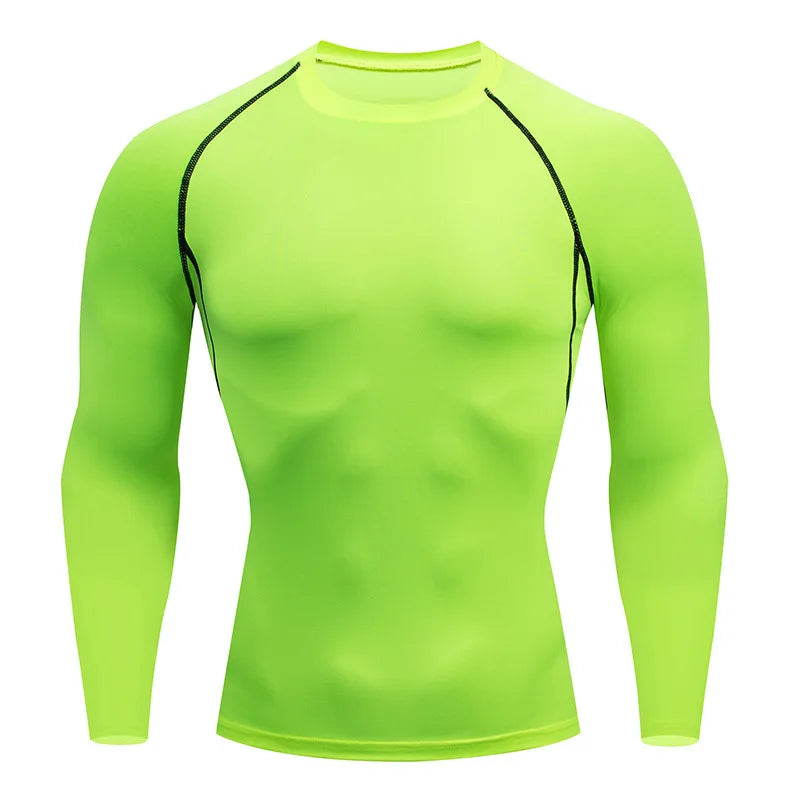 Dry Fit Men'S High Quality MMA Fitness Gym Sports T-Shirt Jogging Running Shirt Compression Breathable Rashguard Comprehensive