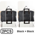 Folding luggage bag 2-piece set, suitable for airline carry on luggage, weekend hospital overnight luggage bag, gym luggage bag,