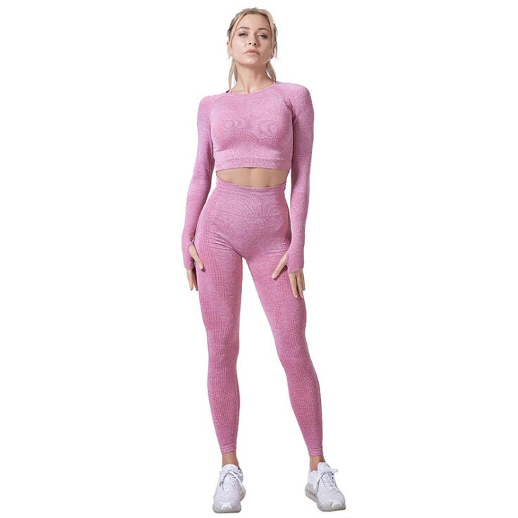 Conjunto Feminino Vital Seamless – Legging e Top Cropped para Yoga e Academia