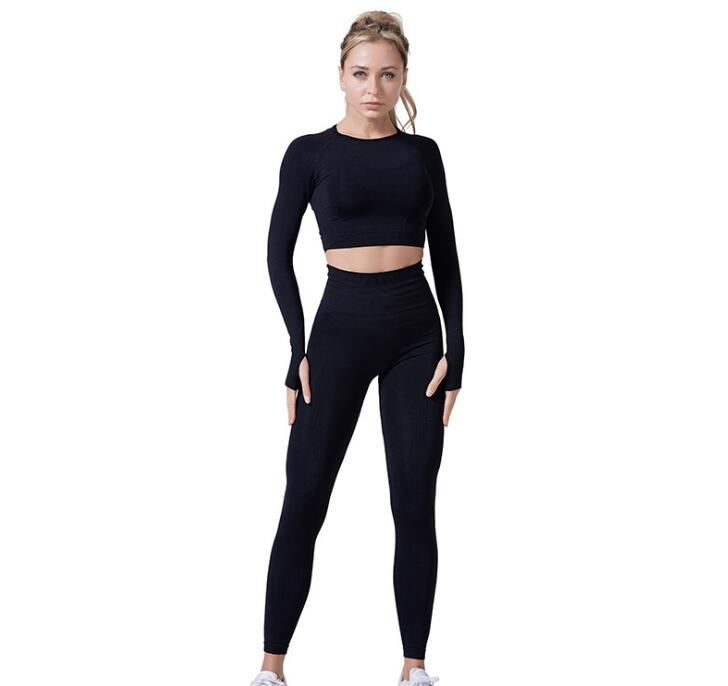 Conjunto Feminino Vital Seamless – Legging e Top Cropped para Yoga e Academia