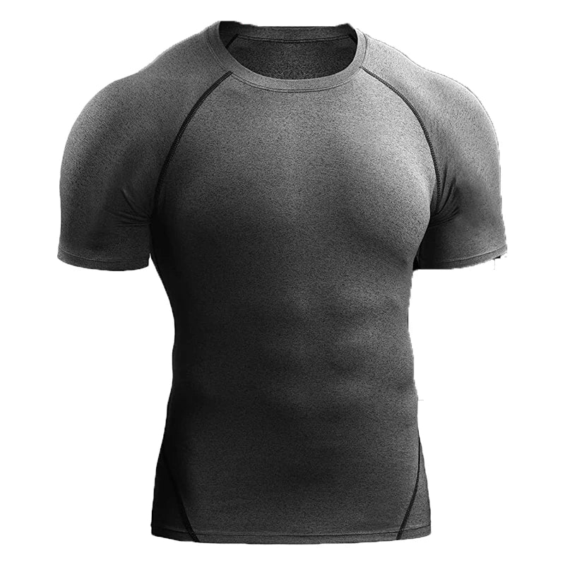 2024 Compression T Shirt Men Summer Sportswear Running T-shirt Elastic Quick Dry Sport Tops Tee Athletic Gym Workout Shirts Men