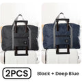 Folding luggage bag 2-piece set, suitable for airline carry on luggage, weekend hospital overnight luggage bag, gym luggage bag,