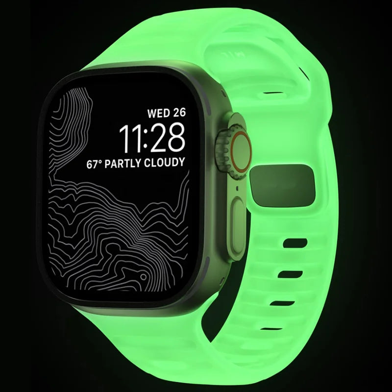 Soft Silicone Strap For Apple Watch Band Ultra 2 49mm 44mm 45mm 42mm 41mm 42mm Sport Watchband iWatch Serise 5 6 7 8 9 Bracelet