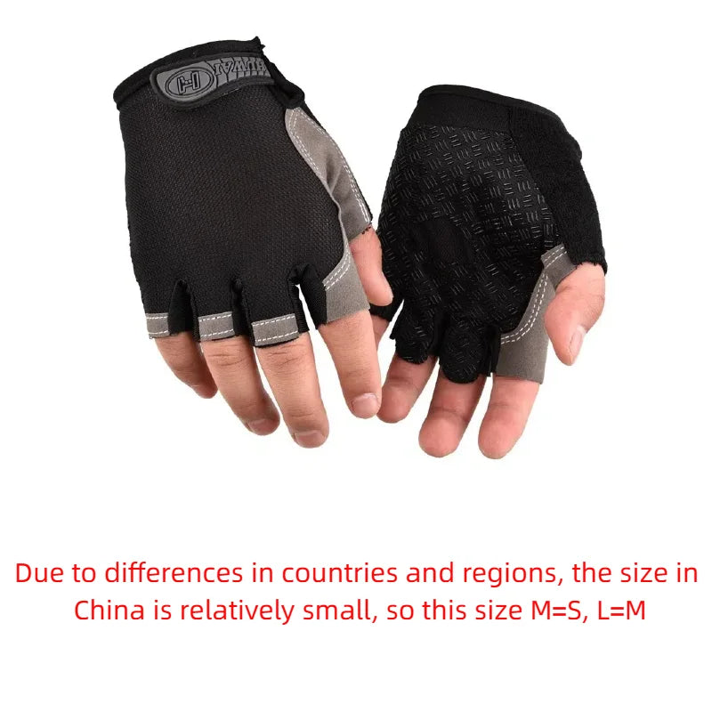 Gym Gloves Fitness Training Fingerless Men Women Bodybuilding Exercise Sports Gloves for Cycling Bicycle Anti Slip Breathable