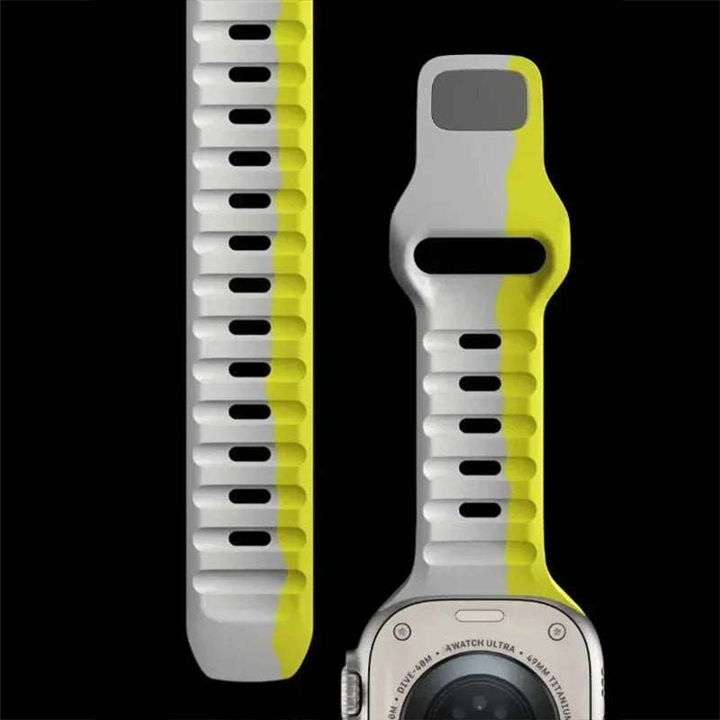 Soft Silicone Strap For Apple Watch Band Ultra 2 49mm 44mm 45mm 42mm 41mm 42mm Sport Watchband iWatch Serise 5 6 7 8 9 Bracelet